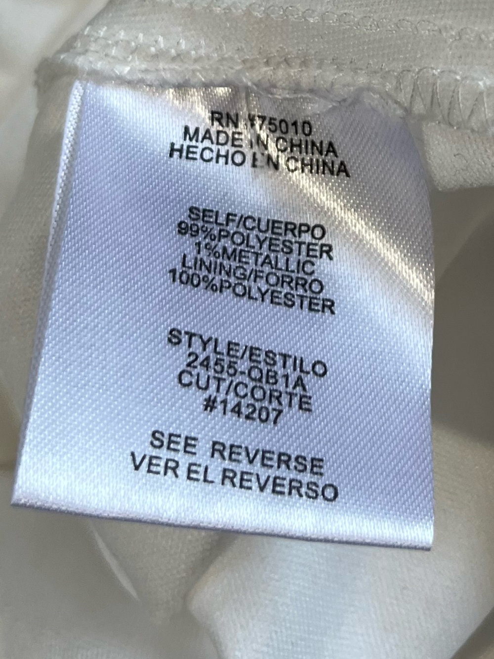 City Studio White Tiered Long-Sleeve V-Neck Dress - Picture 5 of 7